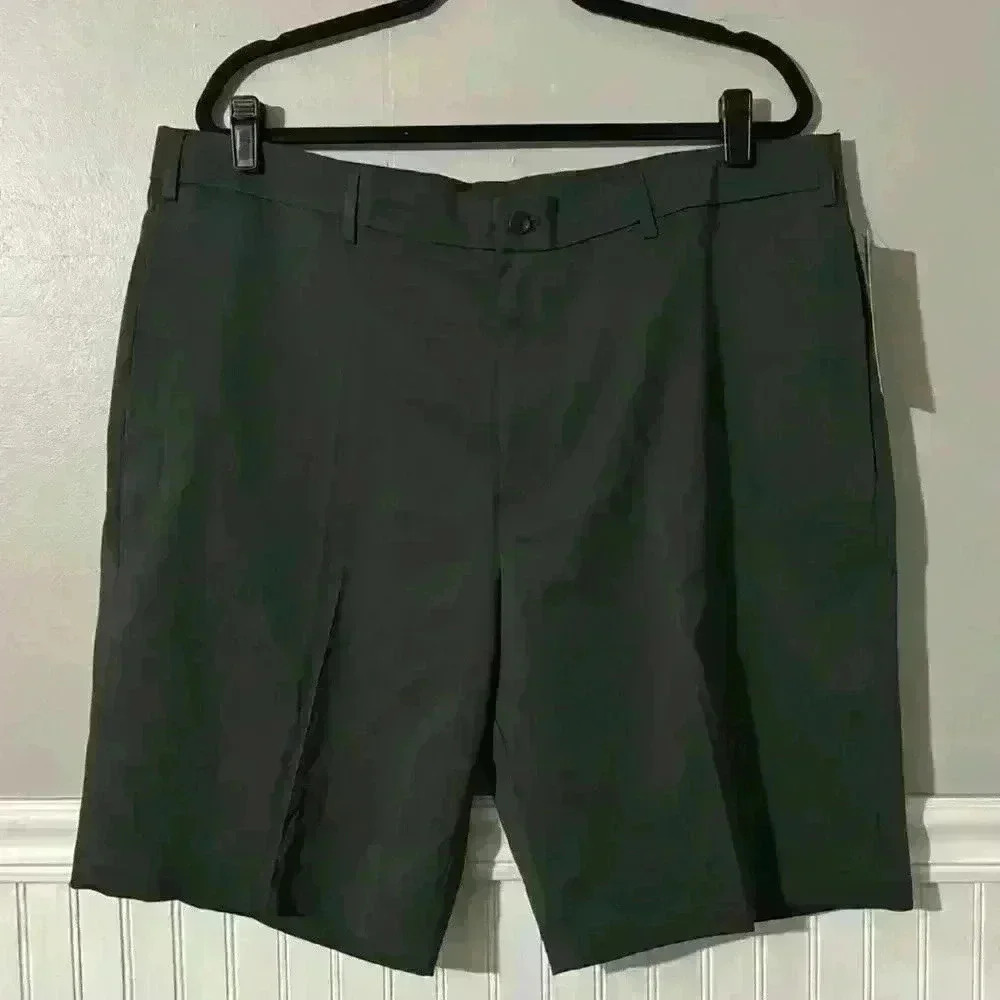 NWT Men's Walter Hagen Essentials HydroDri Black Oxford Golf Shorts